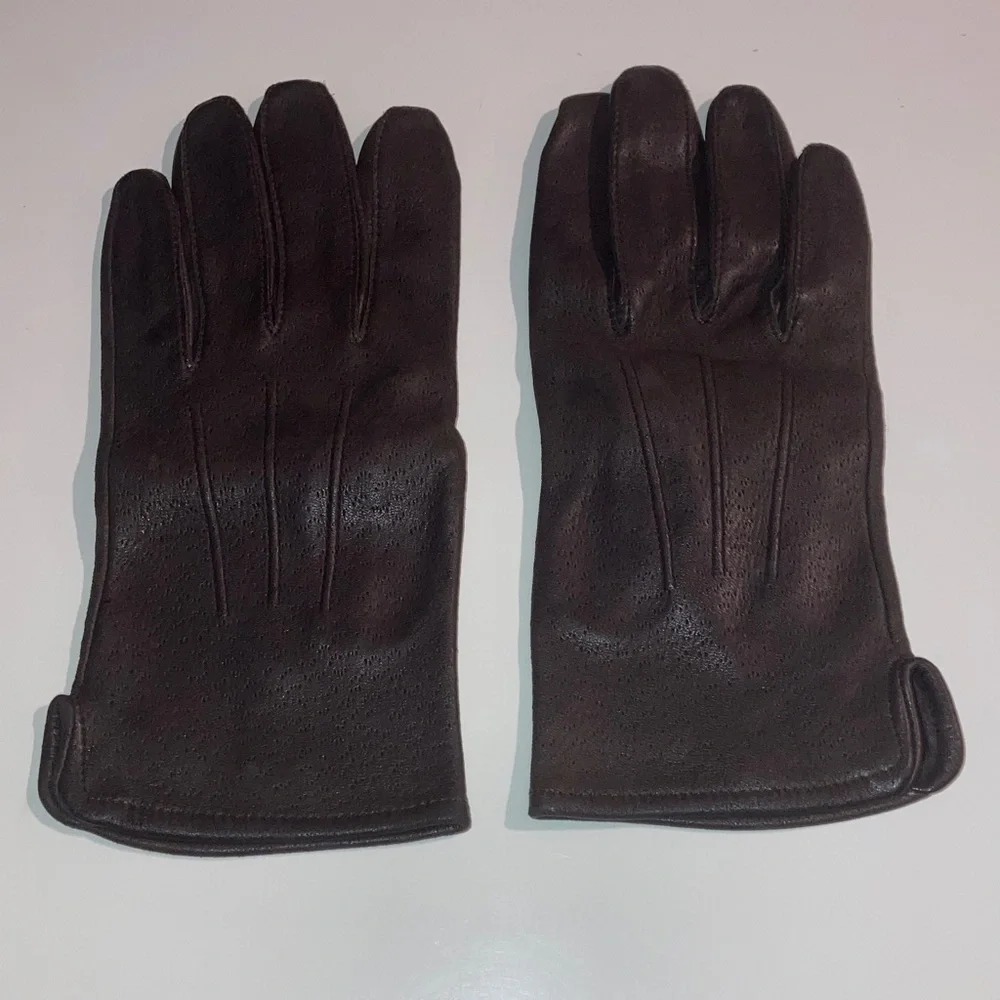 Gates Brown Leather Gloves medium